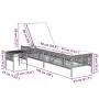 Liegestühle mit Tisch 2 Stück in grauem synthetischem Rattan von , Liegen - Ref: Foro24-4002748, Preis: 273,07 €, Rabatt: %