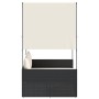 Tumbona doble con techo y cortinas ratán sintético negro de , Tumbonas - Ref: Foro24-4002755, Precio: 230,12 €