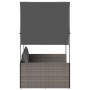 Double sun lounger with roof and gray synthetic rattan curtains by , Loungers - Ref: Foro24-4002757, Price: 233,72 €, Discoun...