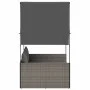Double sun lounger with roof and gray synthetic rattan curtains by , Loungers - Ref: Foro24-4002757, Price: 229,68 €, Discoun...