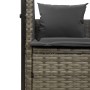 Doppel-Liegestuhl mit Dach und Vorhängen aus grauem synthetischem Rattan. von , Liegen - Ref: Foro24-4002757, Preis: 233,72 €...
