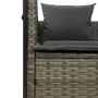 Double sun lounger with roof and gray synthetic rattan curtains by , Loungers - Ref: Foro24-4002757, Price: 229,68 €, Discoun...