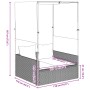 Doppel-Liegestuhl mit Dach und Vorhängen aus grauem synthetischem Rattan. von , Liegen - Ref: Foro24-4002757, Preis: 233,72 €...