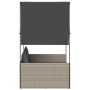 Double sun lounger with roof and light gray synthetic rattan curtains by , Loungers - Ref: Foro24-4002760, Price: 233,72 €, D...