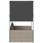 Double sun lounger with roof and light gray synthetic rattan curtains by , Loungers - Ref: Foro24-4002760, Price: 229,68 €, D...