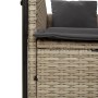 Double sun lounger with roof and light gray synthetic rattan curtains by , Loungers - Ref: Foro24-4002760, Price: 233,72 €, D...