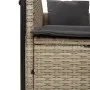 Double sun lounger with roof and light gray synthetic rattan curtains by , Loungers - Ref: Foro24-4002760, Price: 229,68 €, D...