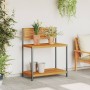 Gartentisch aus Akazienholz und Stahl, 90x50x110 cm. von , Topfständer - Ref: Foro24-367619, Preis: 110,22 €, Rabatt: %