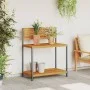 Mesa de trabajo de jardín madera de acacia y acero 90x50x110 cm de , Soportes para macetas - Ref: Foro24-367619, Precio: 108,...