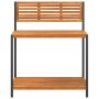 Gartentisch aus Akazienholz und Stahl, 90x50x110 cm. von , Topfständer - Ref: Foro24-367619, Preis: 110,22 €, Rabatt: %