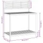 Mesa de trabajo de jardín madera de acacia y acero 90x50x110 cm de , Soportes para macetas - Ref: Foro24-367619, Precio: 108,...