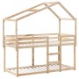 Bunk bed with solid pine wood roof 90x190 cm by , Beds and slatted bases - Ref: Foro24-3282047, Price: 202,53 €, Discount: %