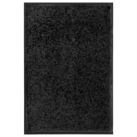 Schwarze waschbare Fußmatte 40x60 cm von vidaXL, Fußmatten - Ref: Foro24-323409, Preis: 26,72 €, Rabatt: %