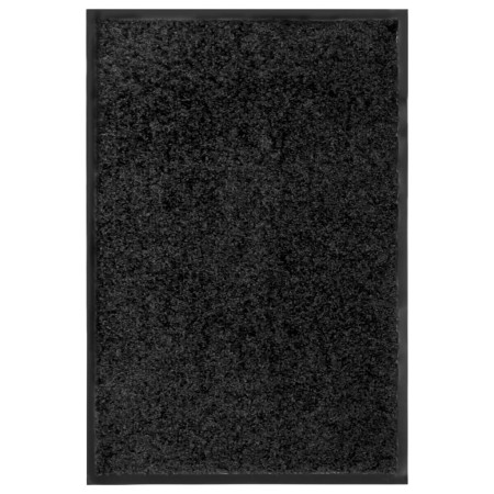 Schwarze waschbare Fußmatte 40x60 cm von vidaXL, Fußmatten - Ref: Foro24-323409, Preis: 27,42 €, Rabatt: %