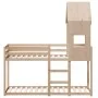 Bunk bed with solid pine wood roof 90x190 cm by , Beds and slatted bases - Ref: Foro24-3282005, Price: 231,21 €, Discount: %