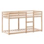Cama litera con techo madera maciza de pino 90x190 cm
