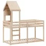 Bunk bed with solid pine wood roof 90x190 cm by , Beds and slatted bases - Ref: Foro24-3282005, Price: 231,21 €, Discount: %