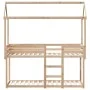 Bunk bed with solid pine wood roof 80x200 cm by , Beds and slatted bases - Ref: Foro24-3282121, Price: 206,96 €, Discount: %