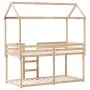 Bunk bed with solid pine wood roof 80x200 cm by , Beds and slatted bases - Ref: Foro24-3282121, Price: 206,96 €, Discount: %