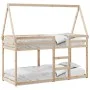 Cama litera con techo madera maciza de pino 90x190 cm de , Camas y somieres - Ref: Foro24-3282087, Precio: 188,23 €, Descuent...