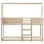 Bunk bed with solid pine wood roof 90x190 cm by , Beds and slatted bases - Ref: Foro24-3282087, Price: 188,05 €, Discount: %