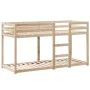 Cama litera con techo madera maciza de pino 90x190 cm de , Camas y somieres - Ref: Foro24-3282087, Precio: 188,23 €, Descuent...