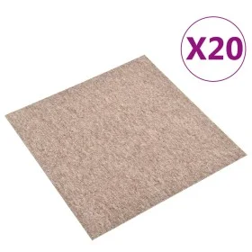 Carpet floor tiles 20 pcs 5 m² 50x50 cm beige by vidaXL, Floors and carpets - Ref: Foro24-147318, Price: 117,24 €, Discount: %