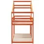 Litera con techo madera maciza pino marrón cera 75x190 cm de , Camas y somieres - Ref: Foro24-3281969, Precio: 229,28 €, Desc...