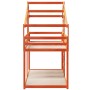 Litera con techo madera maciza pino marrón cera 75x190 cm de , Camas y somieres - Ref: Foro24-3281969, Precio: 214,97 €, Desc...