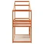 Bunk bed with solid pine wood roof in brown wax, 75x190 cm. by , Beds and slatted bases - Ref: Foro24-3282051, Price: 219,54 ...