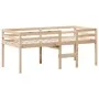 Cama alta con techo madera maciza de pino 80x200 cm de , Camas y somieres - Ref: Foro24-3282135, Precio: 206,03 €, Descuento: %