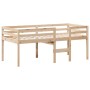High bed with solid pine wood roof 80x200 cm by , Beds and slatted bases - Ref: Foro24-3282135, Price: 196,67 €, Discount: %