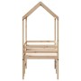 High bed with solid pine wood roof 80x200 cm by , Beds and slatted bases - Ref: Foro24-3282135, Price: 196,67 €, Discount: %