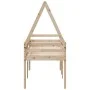 High bed with solid pine wood roof 90x190 cm by , Beds and slatted bases - Ref: Foro24-3282098, Price: 170,83 €, Discount: %