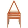 Cama alta con techo madera maciza de pino marrón cera 90x190 cm de , Camas y somieres - Ref: Foro24-3282100, Precio: 185,93 €...