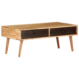 Mesa de centro madera maciza de acacia 100x50x39 cm