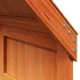 High bed with solid pine wood roof in brown wax 90x190 cm by , Beds and slatted bases - Ref: Foro24-3282018, Price: 240,32 €,...