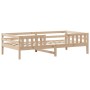 Bed frame with solid pine wood roof 100x200 cm by , Beds and slatted bases - Ref: Foro24-3282156, Price: 171,08 €, Discount: %