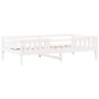 Bed frame with solid white pine wood roof 80x200 cm by , Beds and slatted bases - Ref: Foro24-3282163, Price: 187,02 €, Disco...