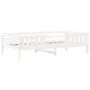 Bed frame with solid white pine wood roof 80x200 cm by , Beds and slatted bases - Ref: Foro24-3282163, Price: 184,82 €, Disco...