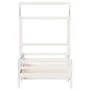 Bed frame with solid white pine wood roof 80x200 cm by , Beds and slatted bases - Ref: Foro24-3282163, Price: 184,82 €, Disco...