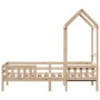 Bettgestell mit massivem Kieferndach 75x190 cm von , Betten und Lattenroste - Ref: Foro24-3282168, Preis: 155,76 €, Rabatt: %