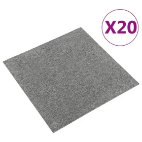 Carpet floor tiles 20 pcs 5 m² 50x50 cm gray by vidaXL, Floors and carpets - Ref: Foro24-147311, Price: 108,65 €, Discount: %