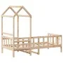 Sofá cama con techo madera maciza de pino 90x200 cm de , Camas y somieres - Ref: Foro24-3282210, Precio: 151,59 €, Descuento: %