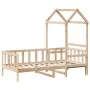 Sofa bed with solid pine wood roof 80x200 cm by , Beds and slatted bases - Ref: Foro24-3282212, Price: 171,11 €, Discount: %