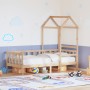 Sofá cama con techo de madera maciza de pino 80x200 cm de , Camas y somieres - Ref: Foro24-3282212, Precio: 173,77 €, Descuen...