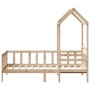 Sofá cama con techo de madera maciza de pino 80x200 cm de , Camas y somieres - Ref: Foro24-3282212, Precio: 173,77 €, Descuen...