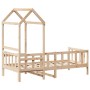 Sofá cama con techo de madera maciza de pino 80x200 cm de , Camas y somieres - Ref: Foro24-3282212, Precio: 173,77 €, Descuen...