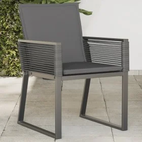 Gartenstühle mit Kissen, 4 Stück, aus schwarzem synthetischem Rattan. von , Gartenstühle - Ref: Foro24-4008116, Preis: 280,36...