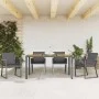 Gartenstühle mit Kissen, 4 Stück, aus schwarzem synthetischem Rattan. von , Gartenstühle - Ref: Foro24-4008116, Preis: 280,33...